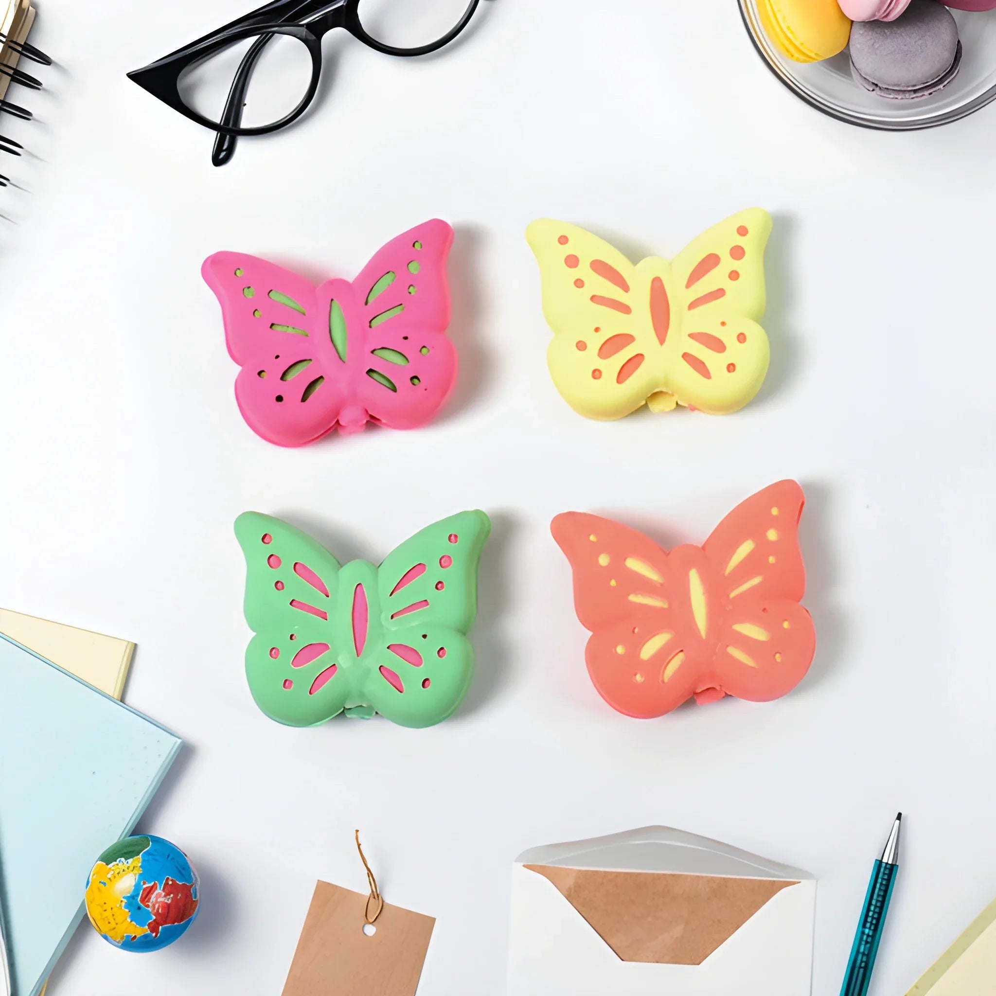 Butterfly-Shaped Fun Erasers - Stationery