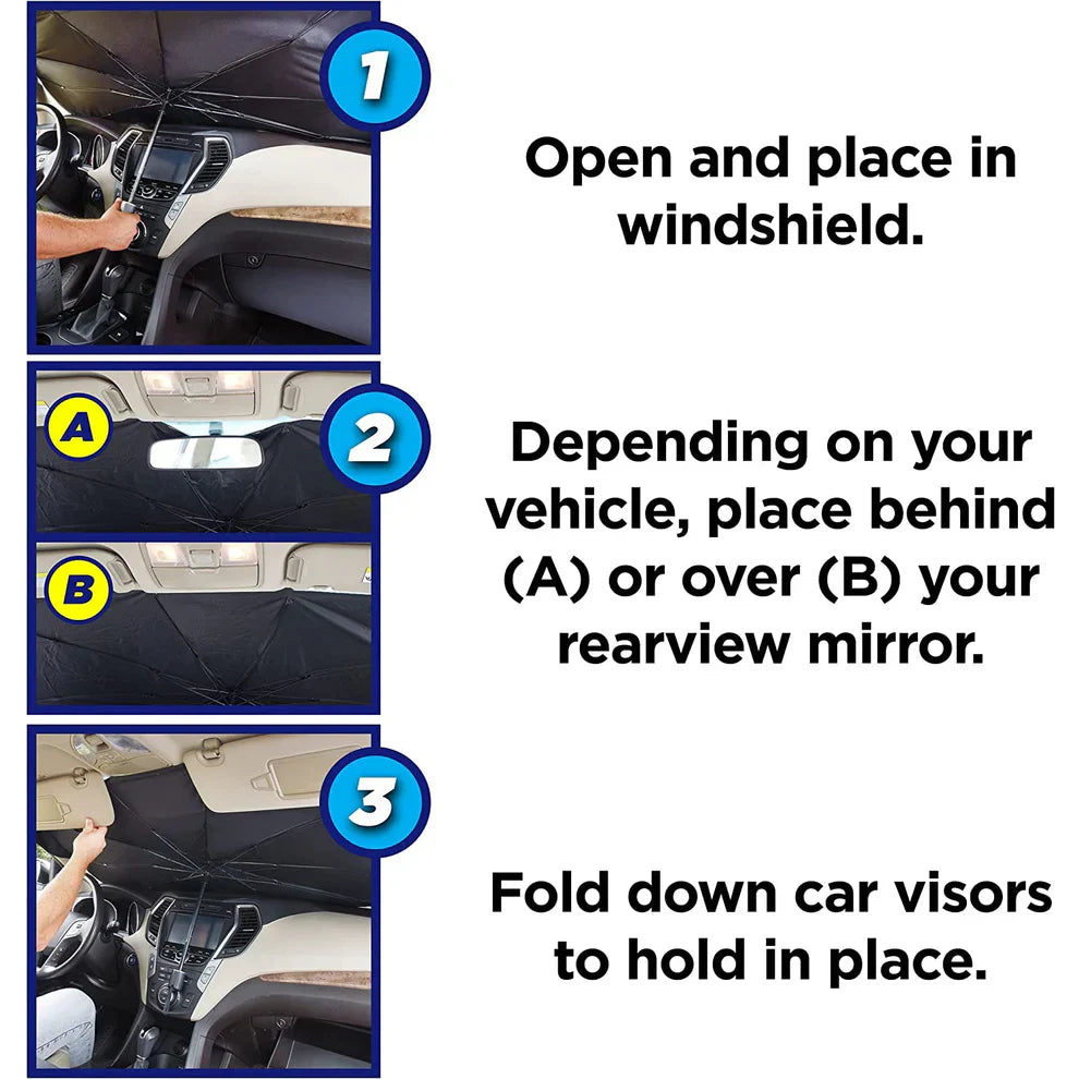 Best car windshield umbrella shade - sun shades | 2025 | fast shipping