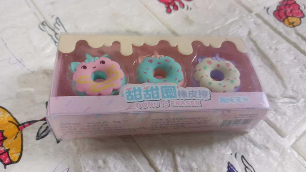 Best cartoon donut eraser set - standard erasers | 2025 | fast shipping