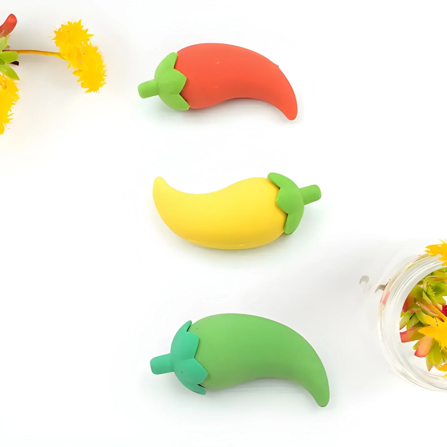 Chili-Shaped Fun Erasers (3-Pack) - Stationery