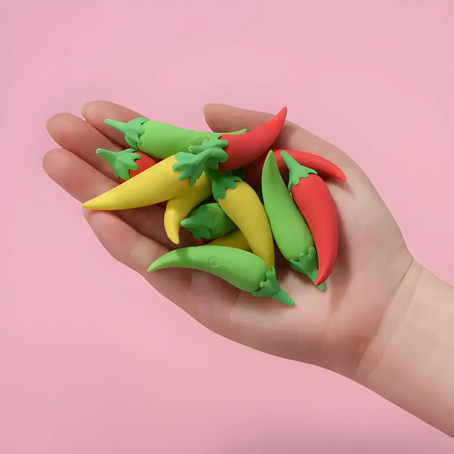 Chili-Shaped Fun Erasers (3-Pack) - Stationery