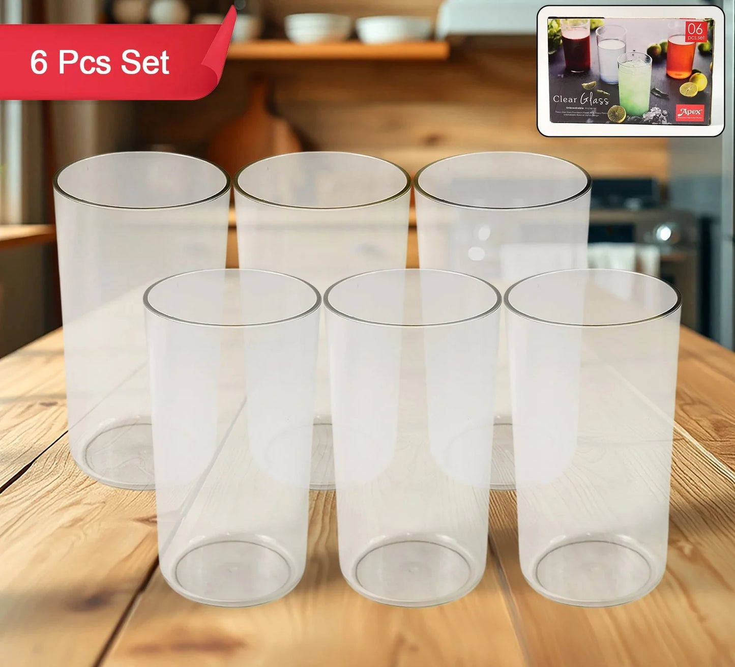Best clear 6-piece plastic tumbler set - tumblers | 2025 | fast shipping