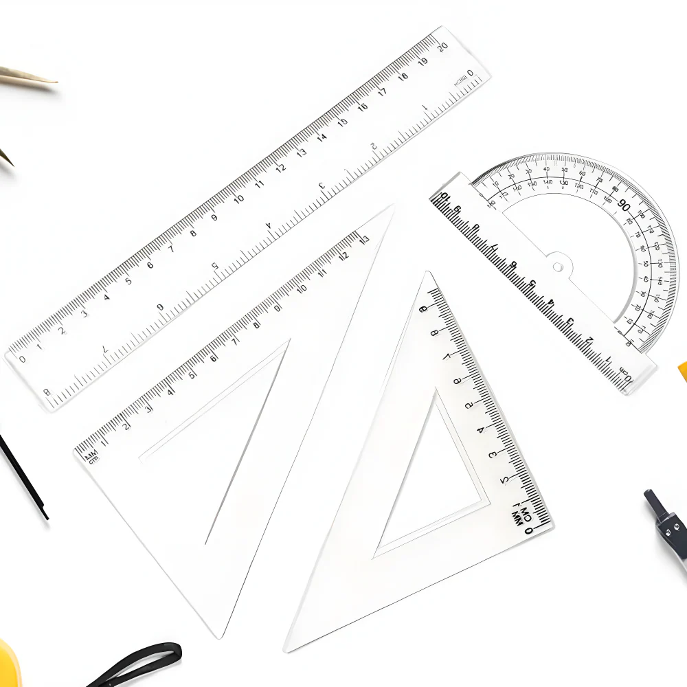 Clear Plastic Geometry Set - Office Products