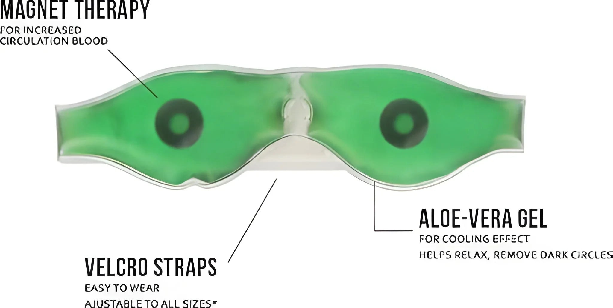 Cold Eye Mask With Stick-on Straps - Health & Personal Care