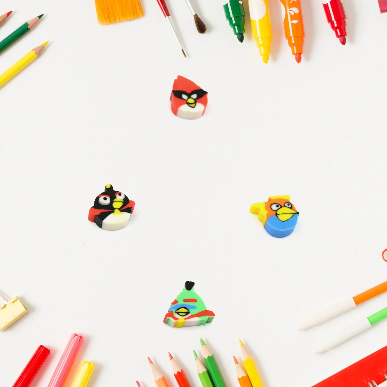 Colorful Fancy Erasers – 28 Pcs - Office