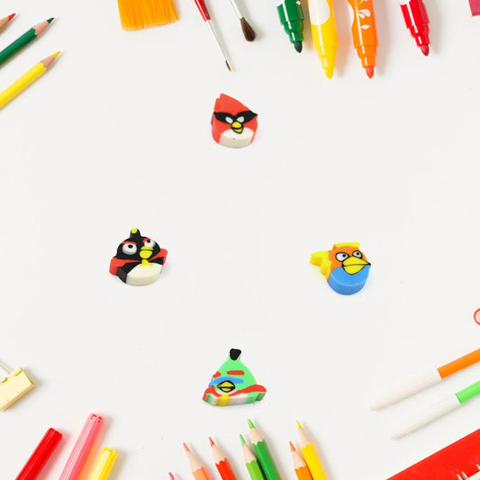 Colorful Fancy Erasers – 28 Pcs - Office