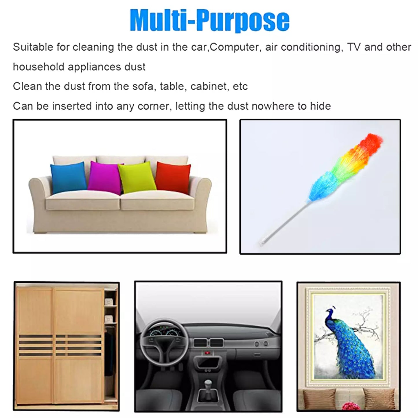 Best colorful feather duster with extendable handle - dusters | 2025 | fast shipping