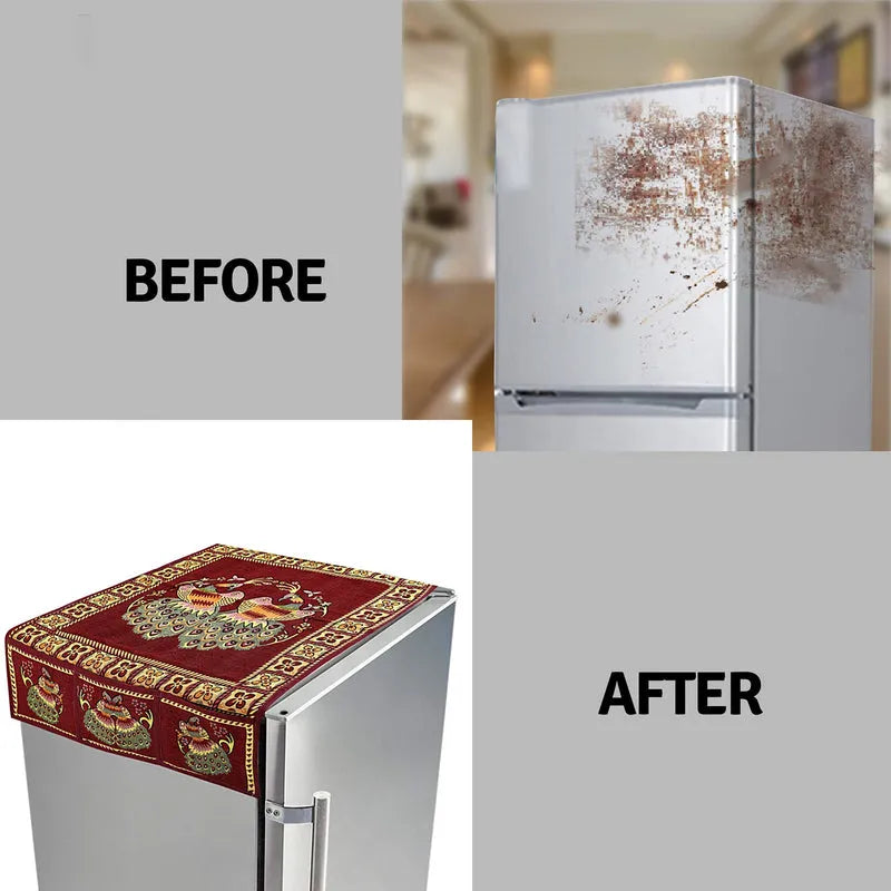 Best cotton fridge top cover (100x60cm) - refrigerator accessories | 2025 | fast shipping