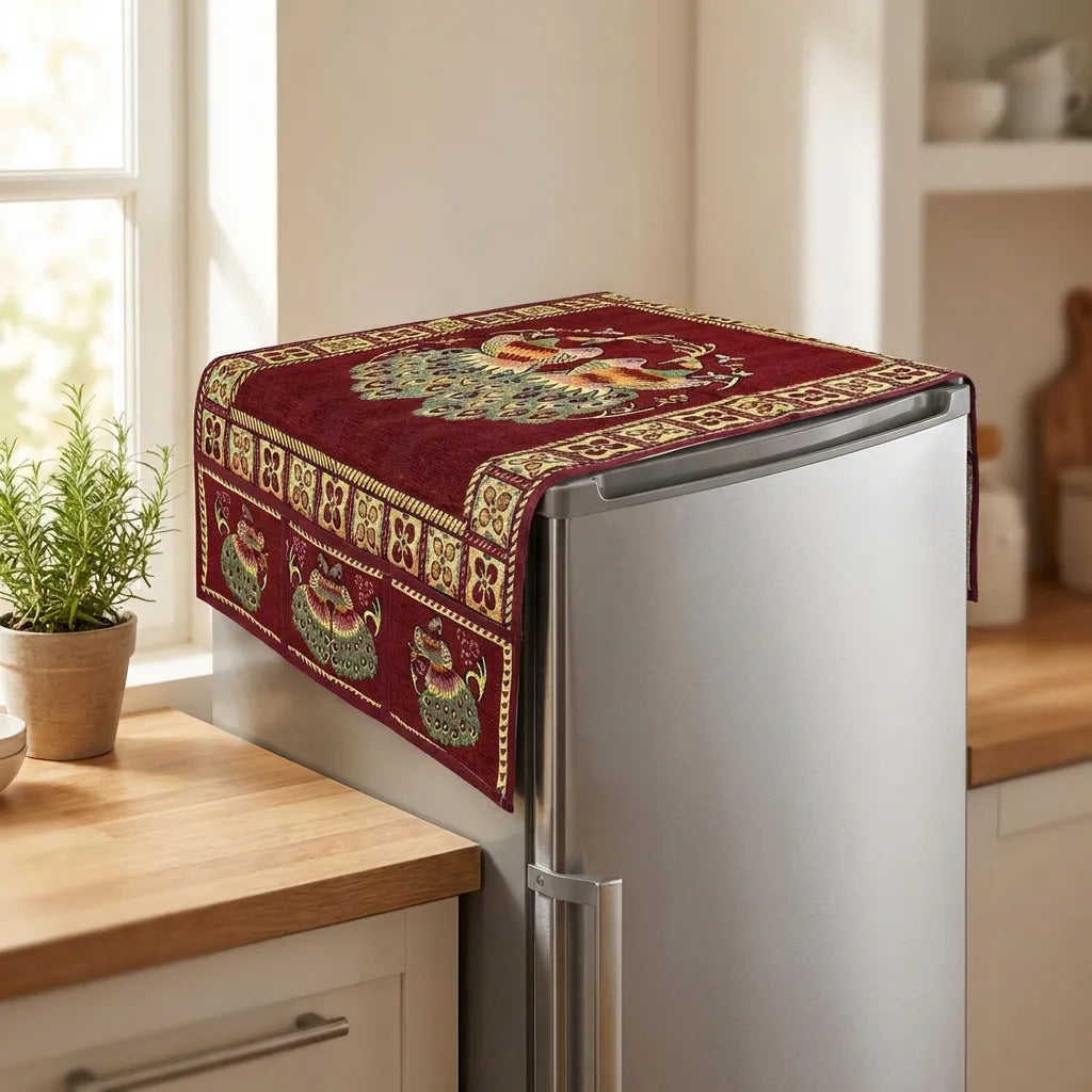 Best cotton fridge top cover (100x60cm) - refrigerator accessories | 2026 | fast shipping