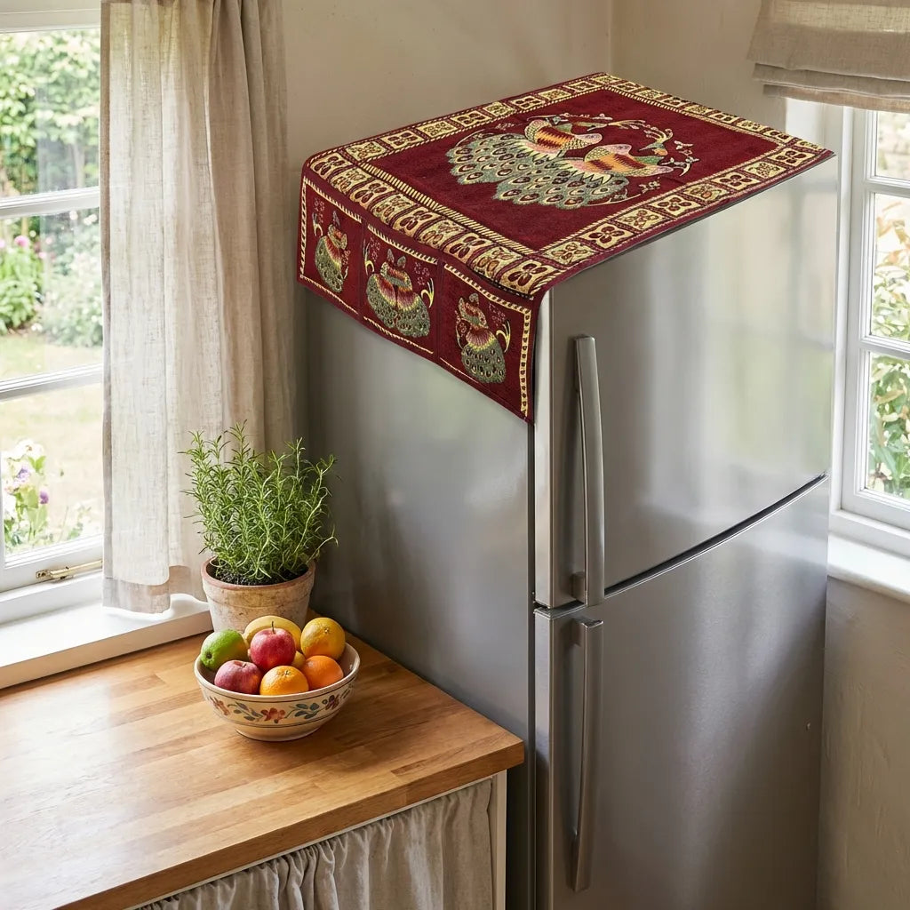 Best cotton fridge top cover (100x60cm) - refrigerator accessories | 2026 | fast shipping
