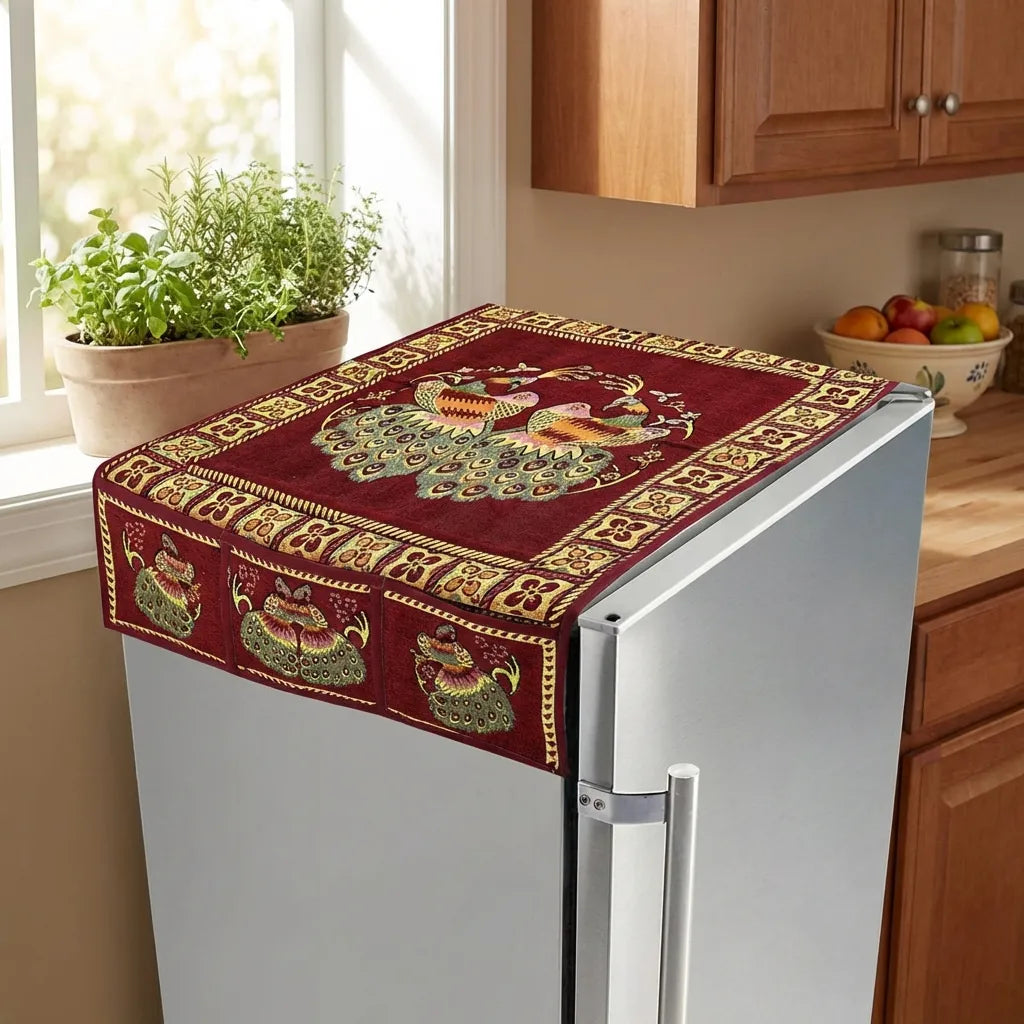 Best cotton fridge top cover (100x60cm) - refrigerator accessories | 2026 | fast shipping