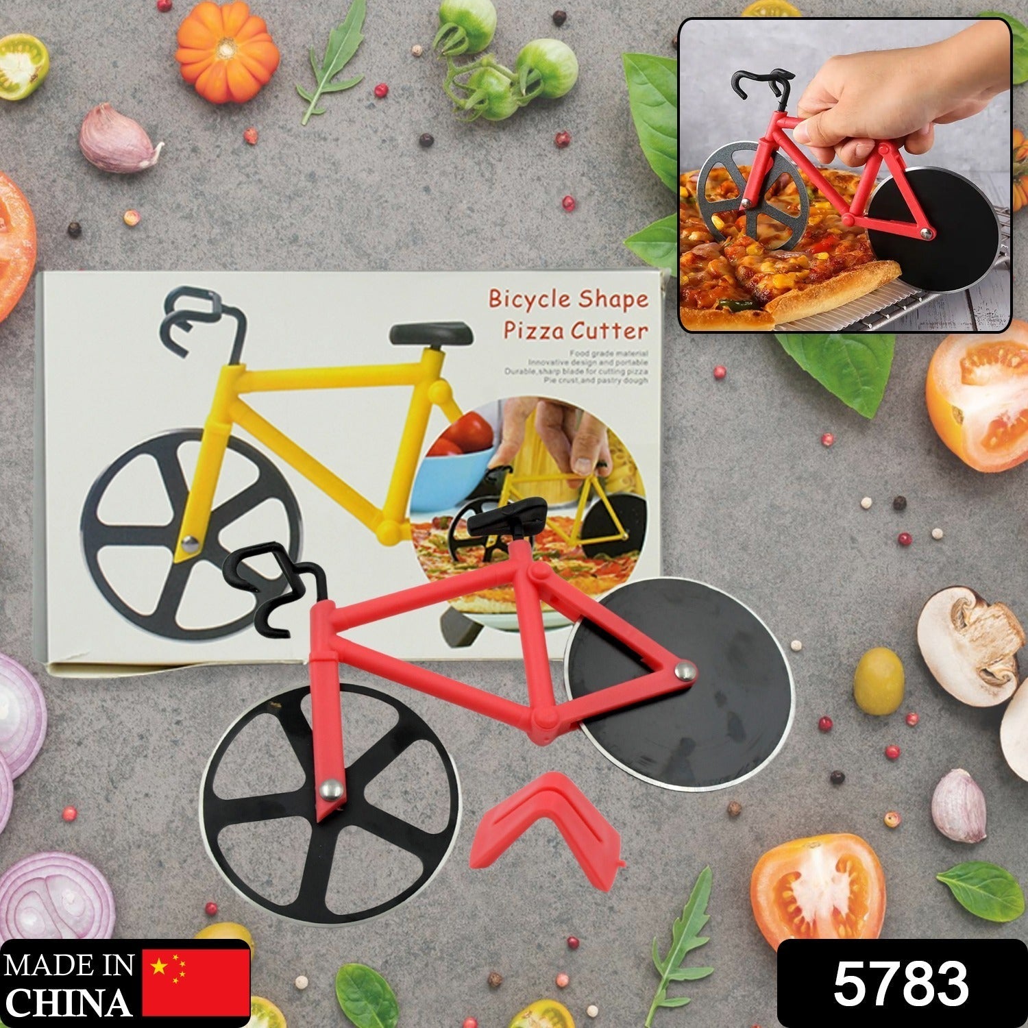 Stainless Steel Bicycle Shape Pizza Cutter
