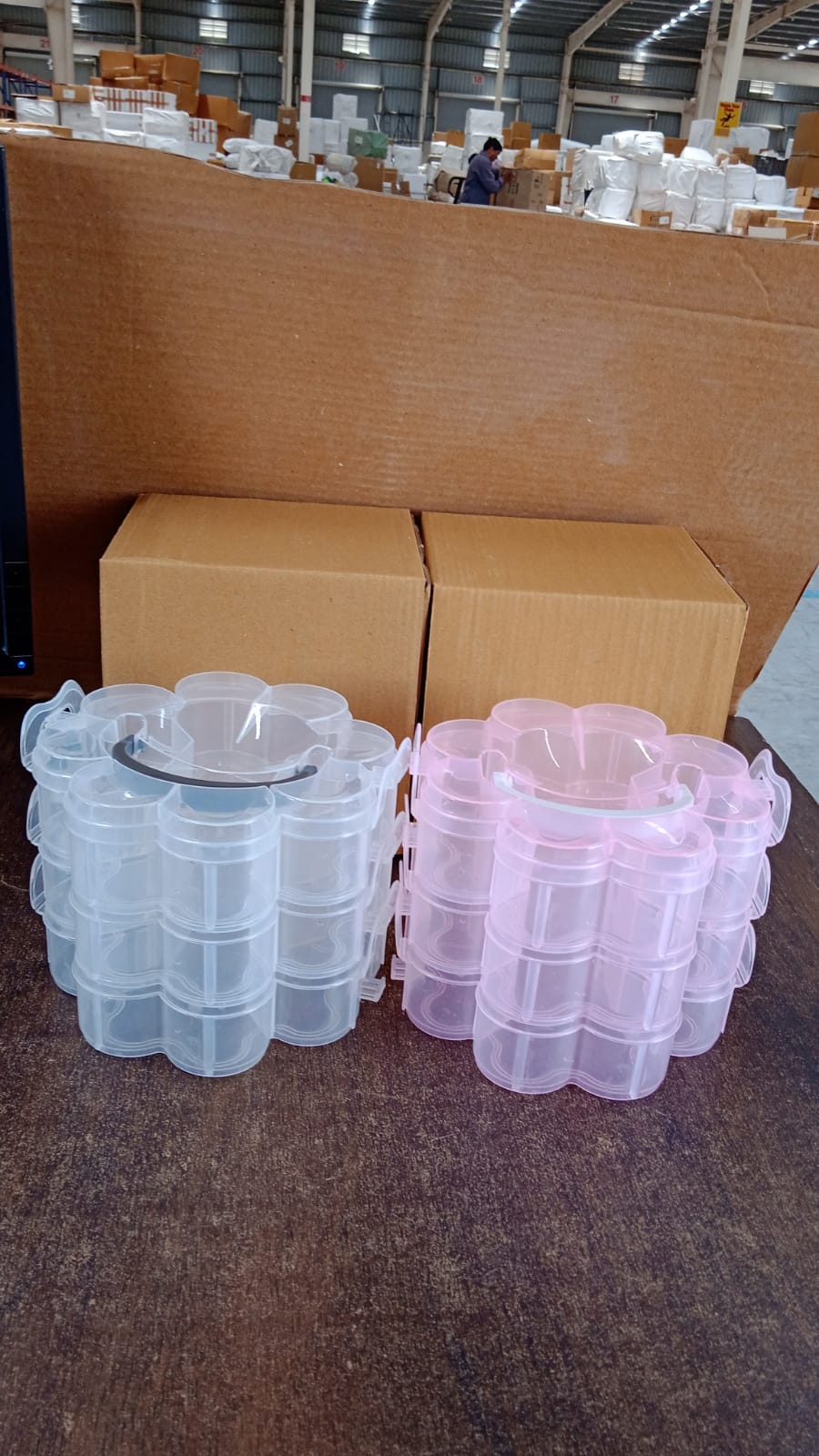 Flower-Shaped 3-Layer Organizer Box