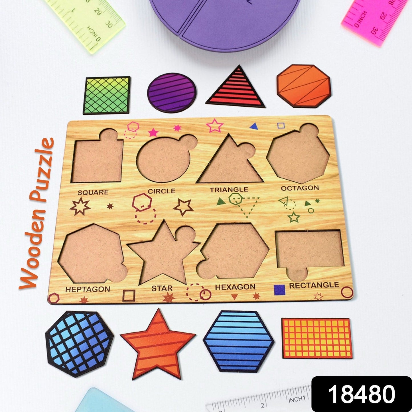 Wooden Triangle Puzzle Board