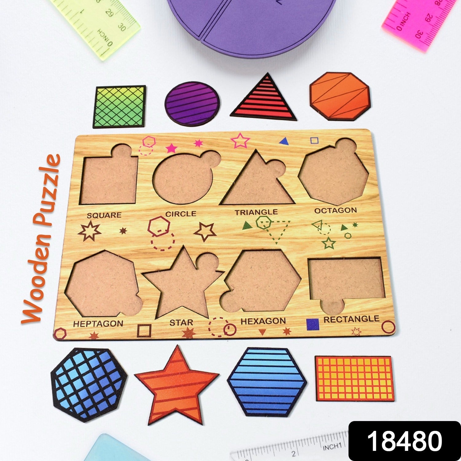 Wooden Triangle Puzzle Board