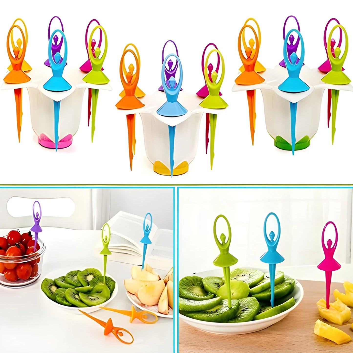Dancing Doll Fruit Forks - Home & Kitchen