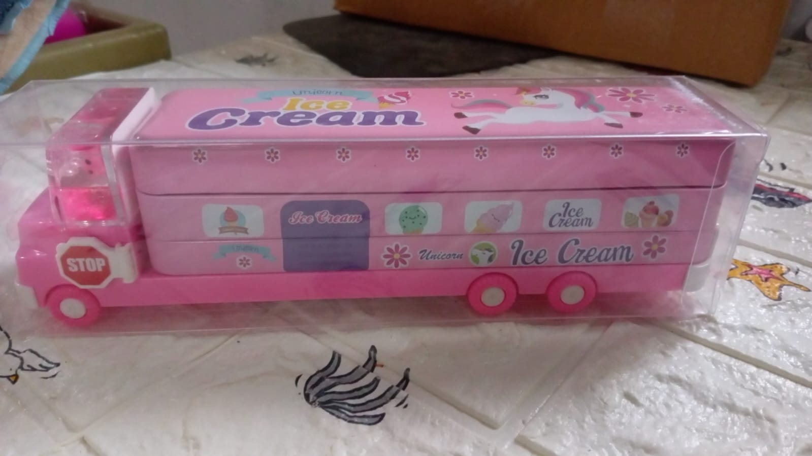 Double Decker Ice Cream Truck Pencil Case