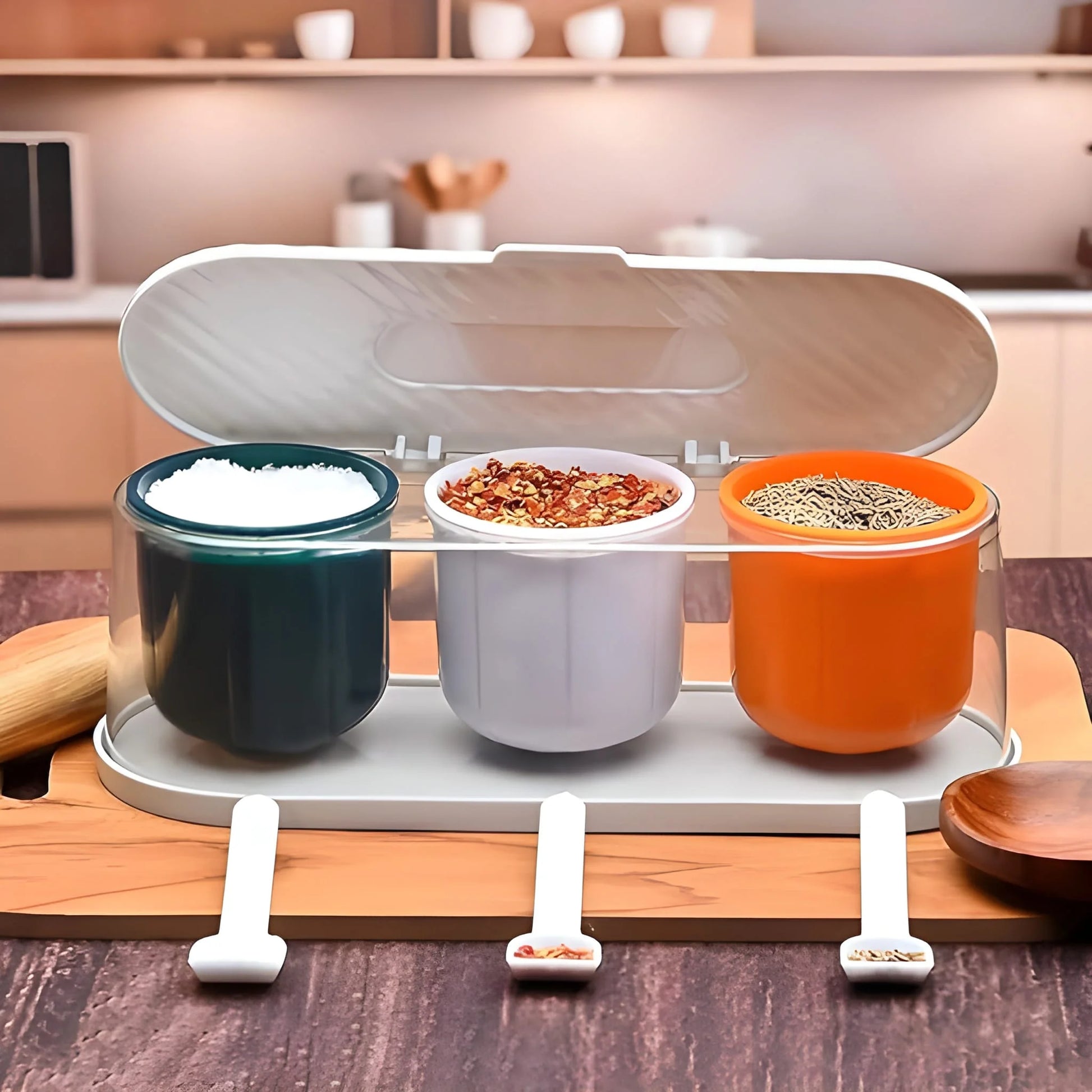 Best home kitchen 3 grid seasoning spice - & garden | 2025 | fast shipping