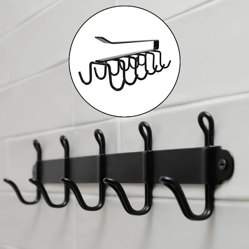 Best double-row iron hanger 6 hooks - kitchen cabinet organizers | 2025 | fast shipping