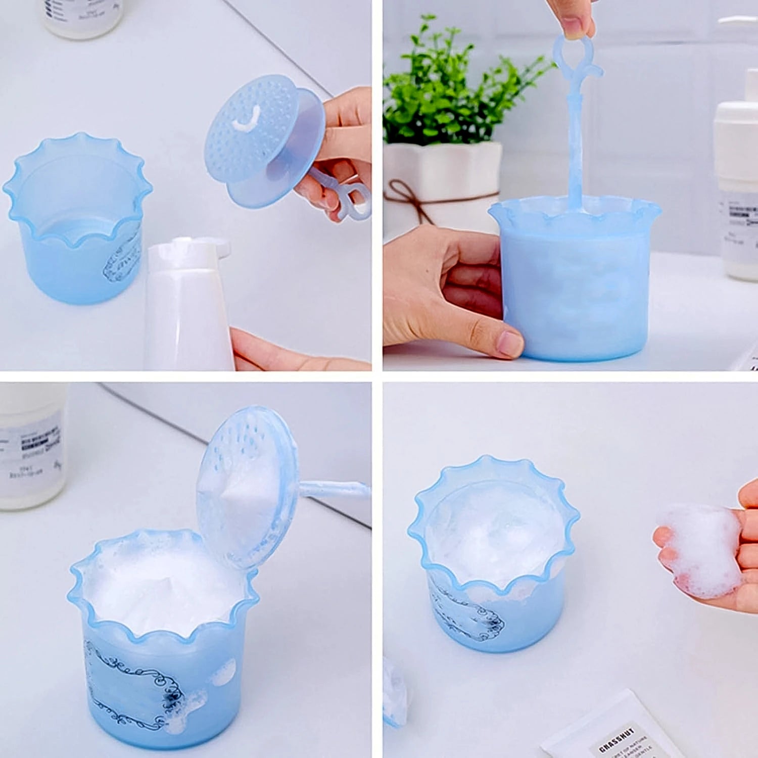 Micro bubble facial foamer cup