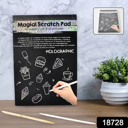 Magical scratch art book for gifts girls boys (40 sheet)