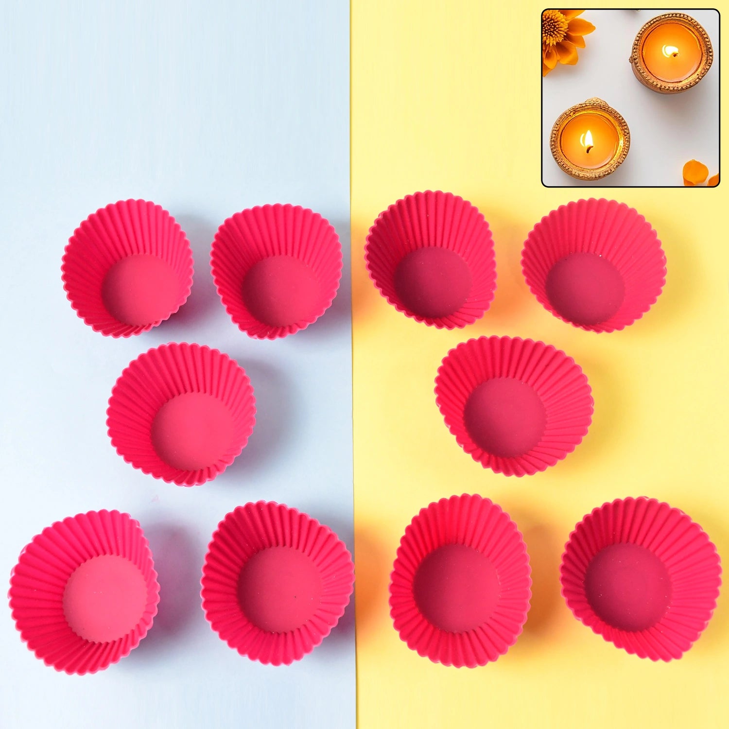Silicone cupcake moulds – set of 10
