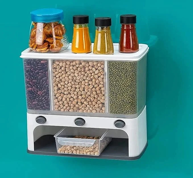 Best easy flow cereal dispenser – 3 in 1 wall mount - food storage containers | 2025 | fast shipping