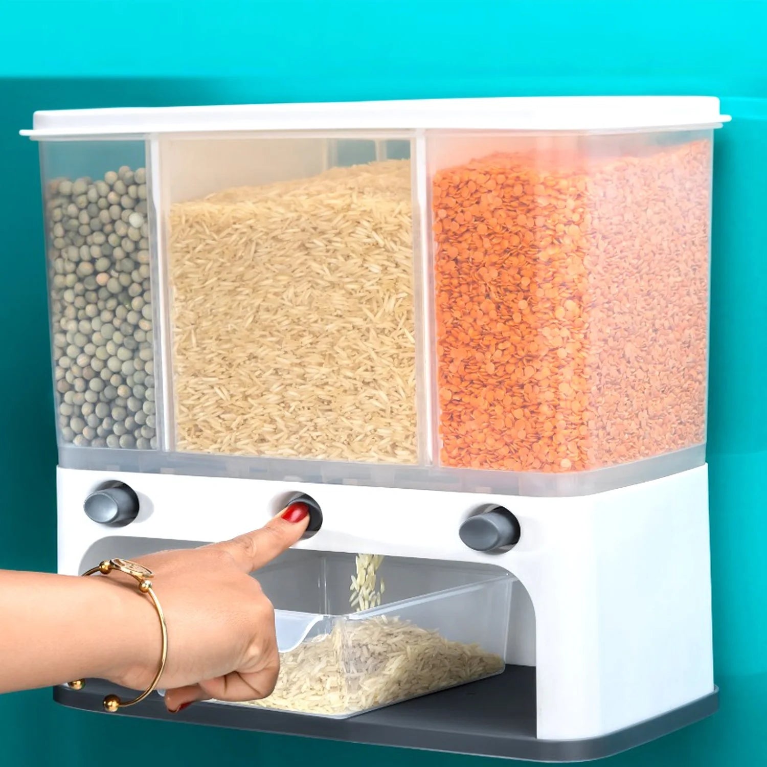 Best easy flow cereal dispenser – 3 in 1 wall mount - food storage containers | 2025 | fast shipping