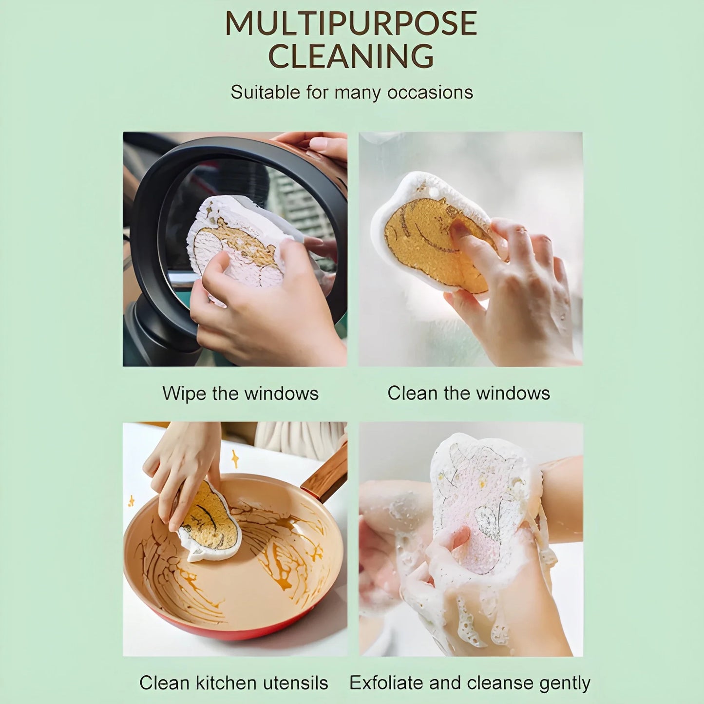 Best eco wood pulp scouring sponge - cleaning brushes | 2025 | fast shipping