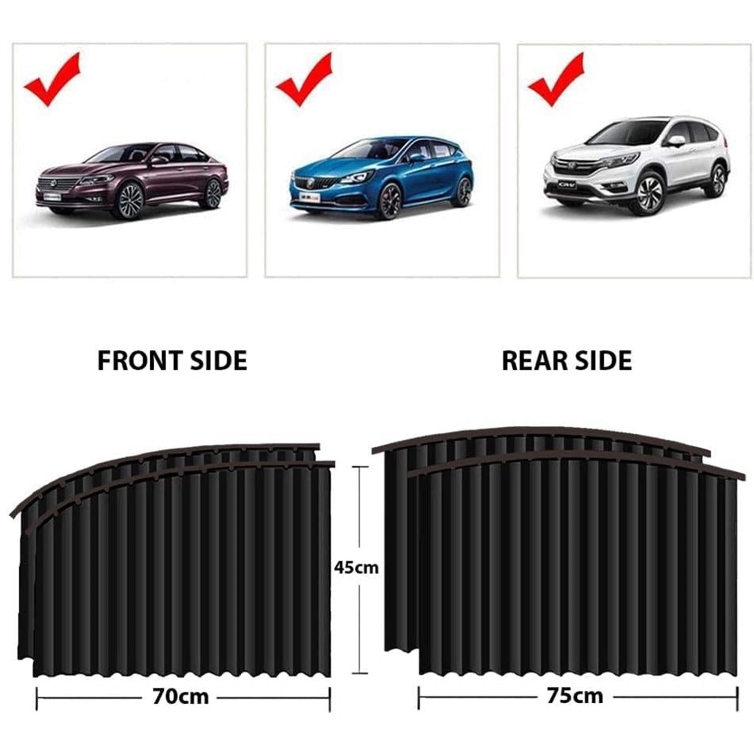 Car window privacy curtains – 4 pc