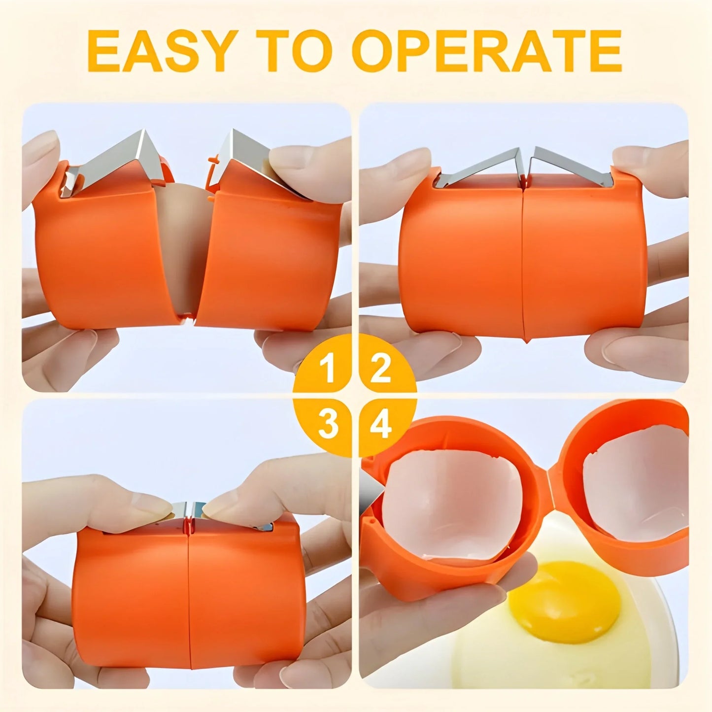 Egg Shell Opener & Cracker Tool For Raw Eggs Handheld - Home Kitchen