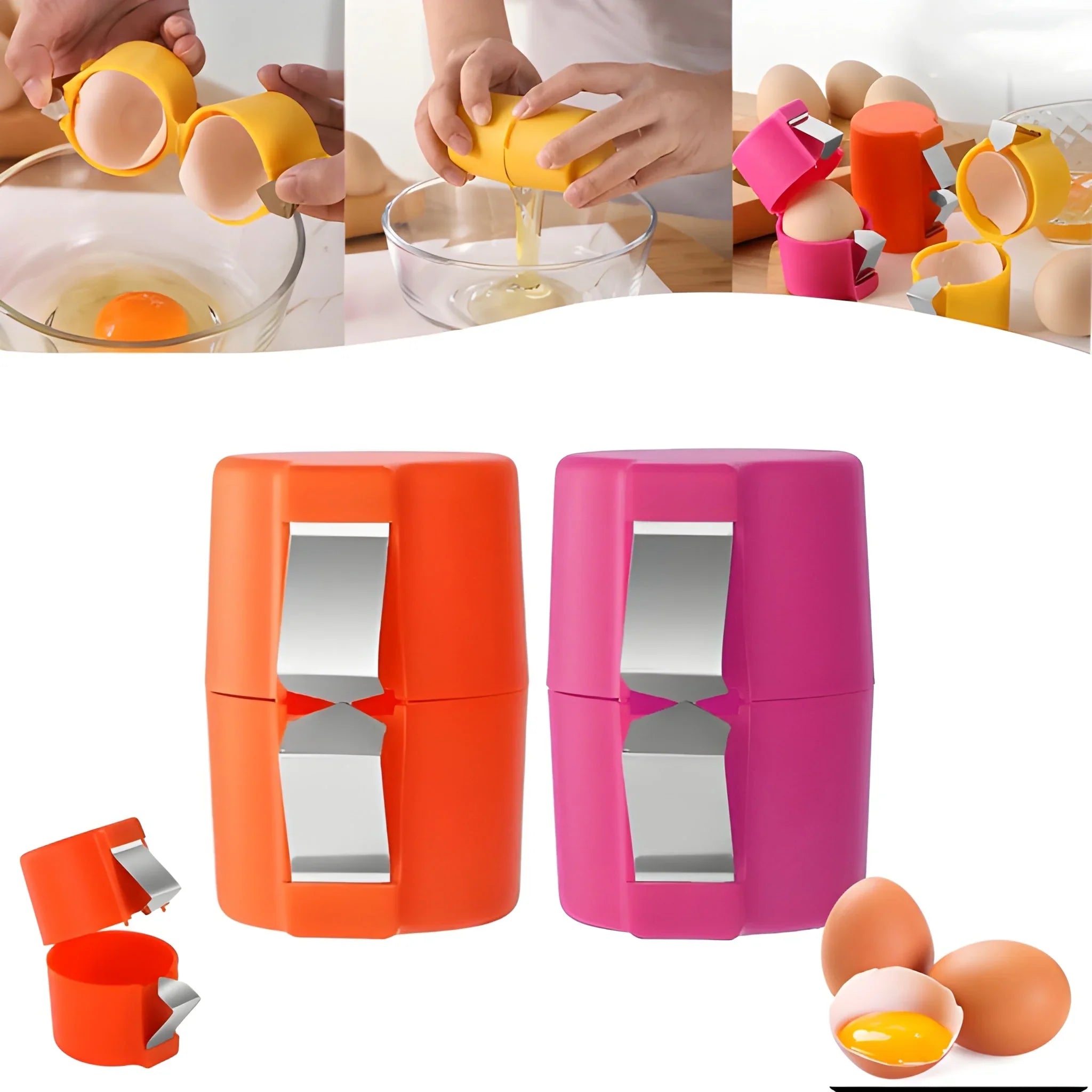 Egg Shell Opener & Cracker Tool For Raw Eggs Handheld - Home Kitchen
