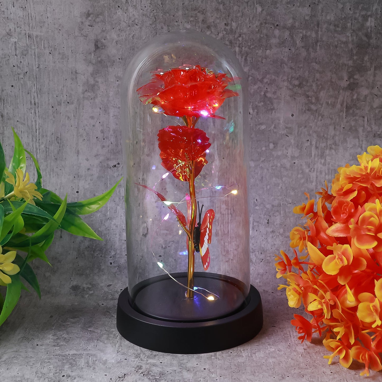 Best elegant led eternal rose in plastic dome (1 pc battery not included) - 2025 | fast shipping