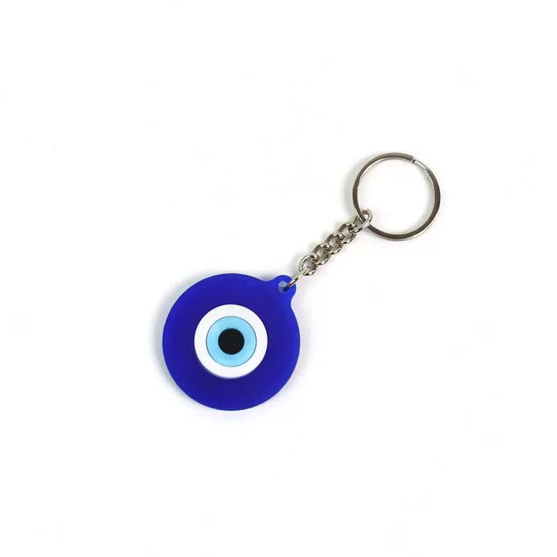 Evil Eye Rubber Silicone Keychain (1 Pc Blue Color) - Other Products