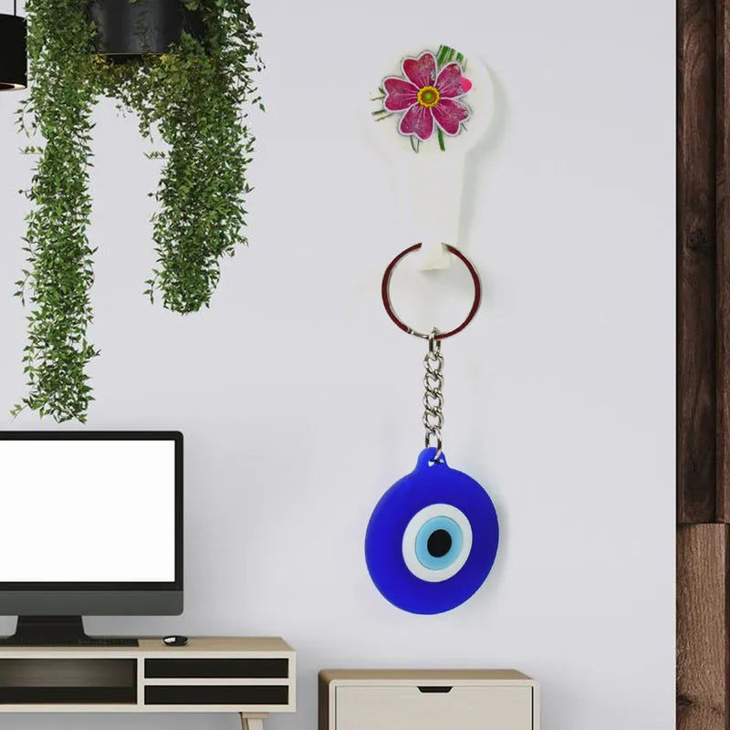 Evil Eye Rubber Silicone Keychain (1 Pc Blue Color) - Other Products