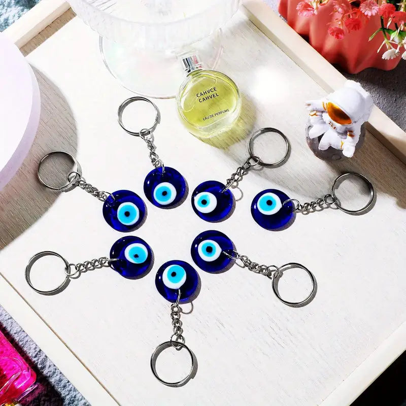 Evil Eye Rubber Silicone Keychain (1 Pc Blue Color) - Other Products