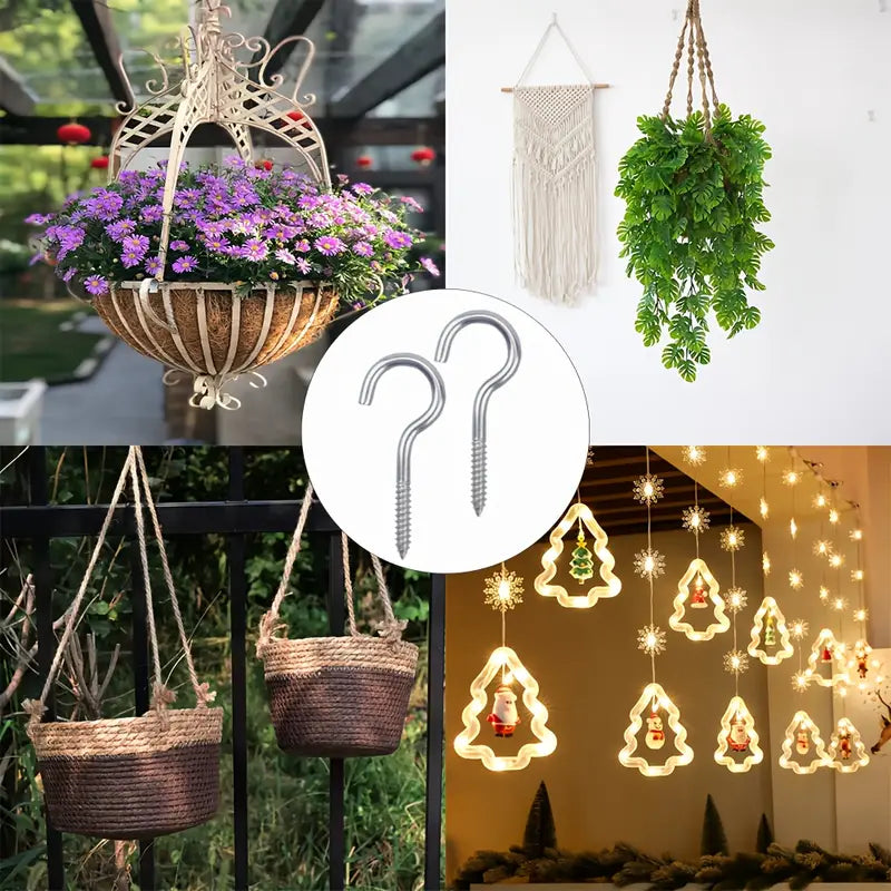 Eye Hooks Screw Stainless Steel (7 Pc Set) - Home Improvement