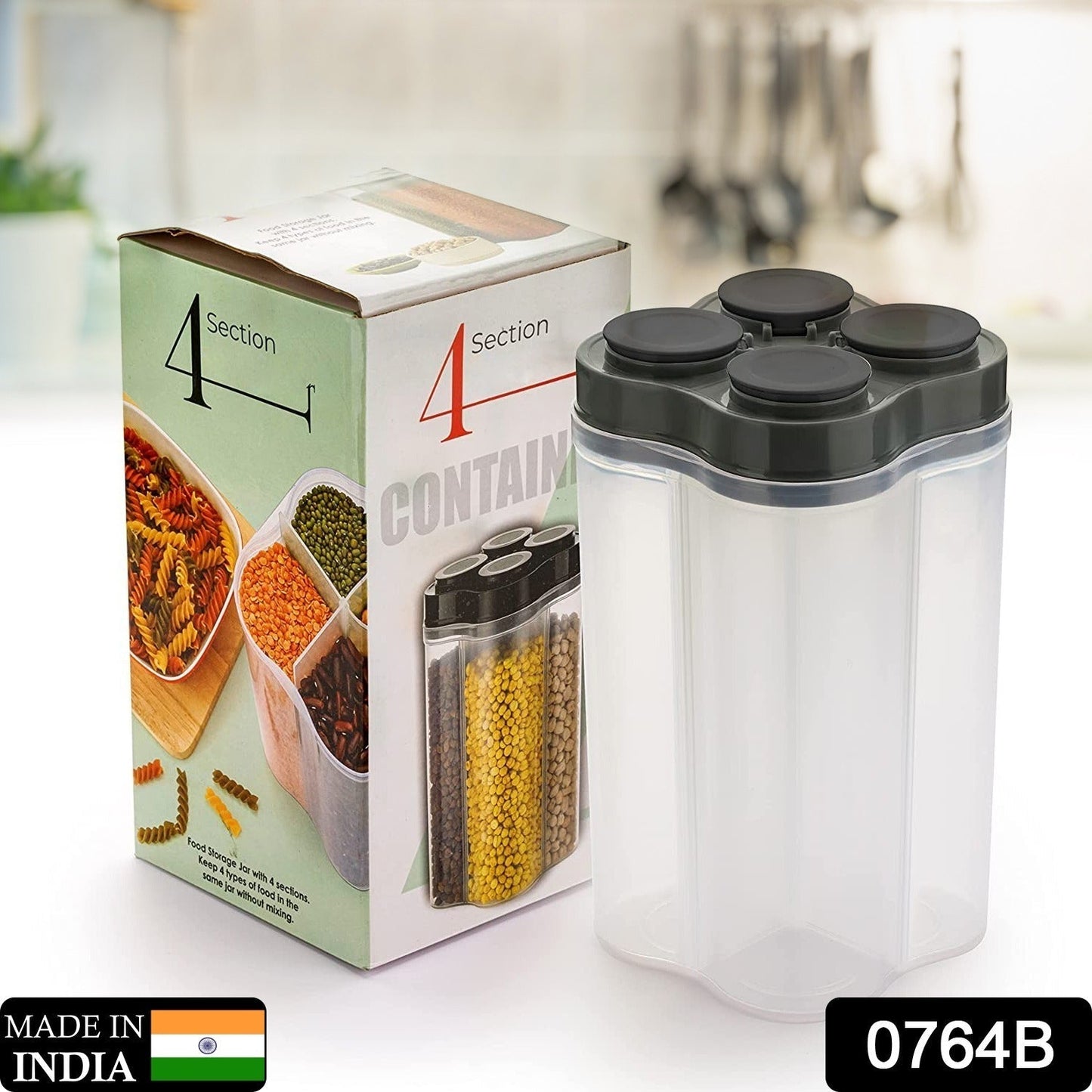 4 Section Food Storage Jar