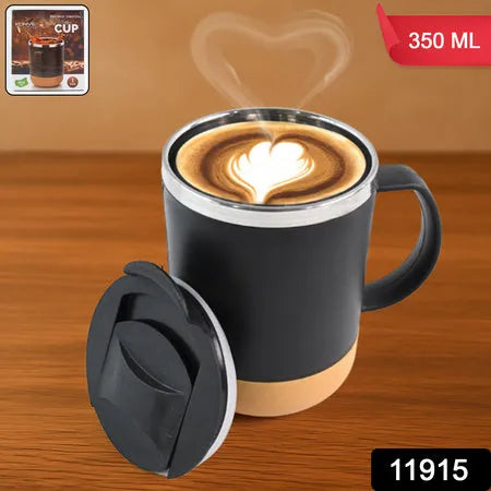 Coffee mug with lid (approx 350ml)