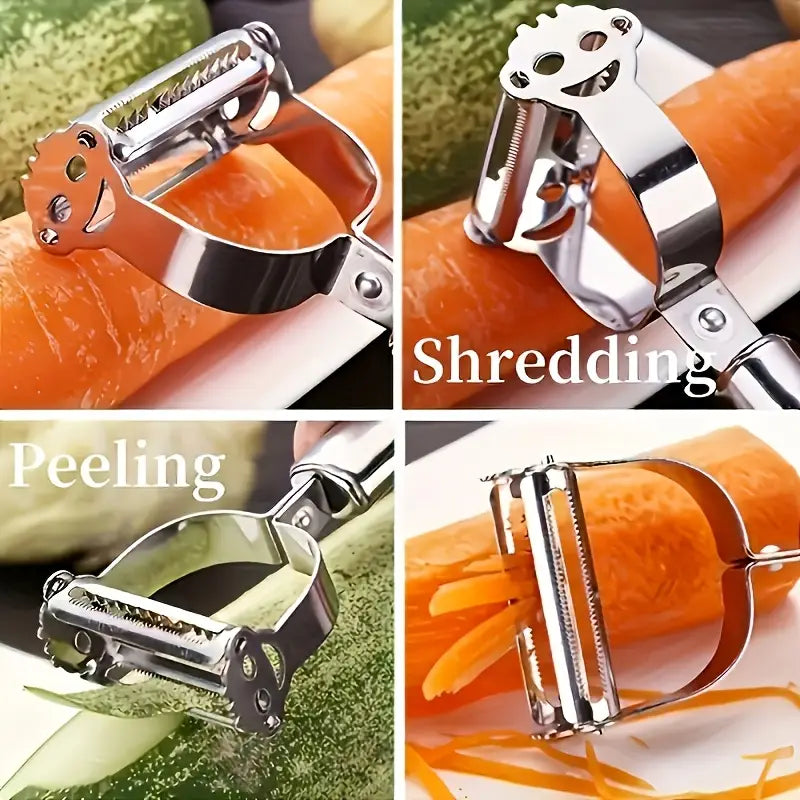 Vegetable And Fruit Peeler With Wooden Handle (1 Pc) - Home & Kitchen