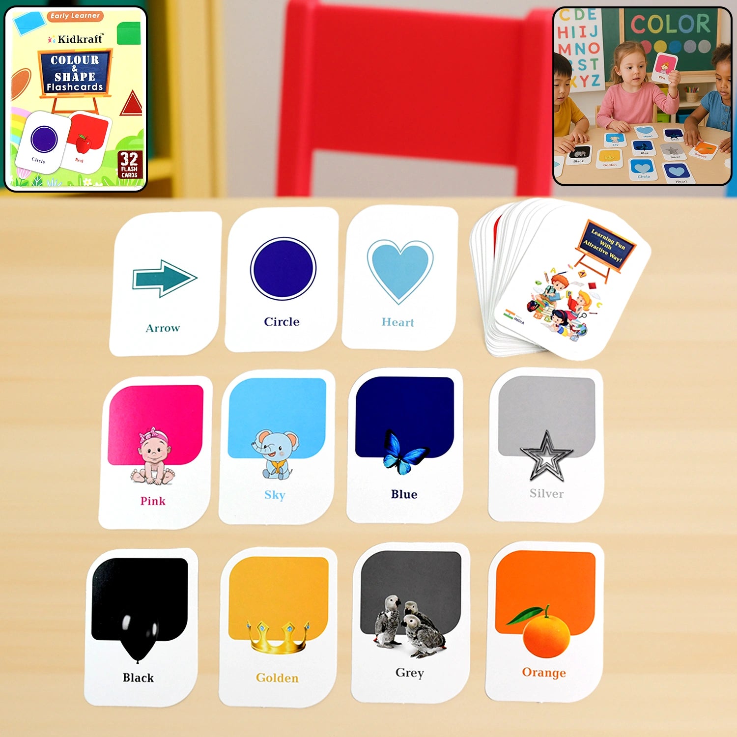 Kidkraft color & shape flashcards