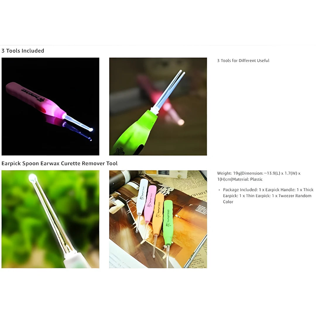 LED Ear Cleaner Kit with Light - Health & Personal Care