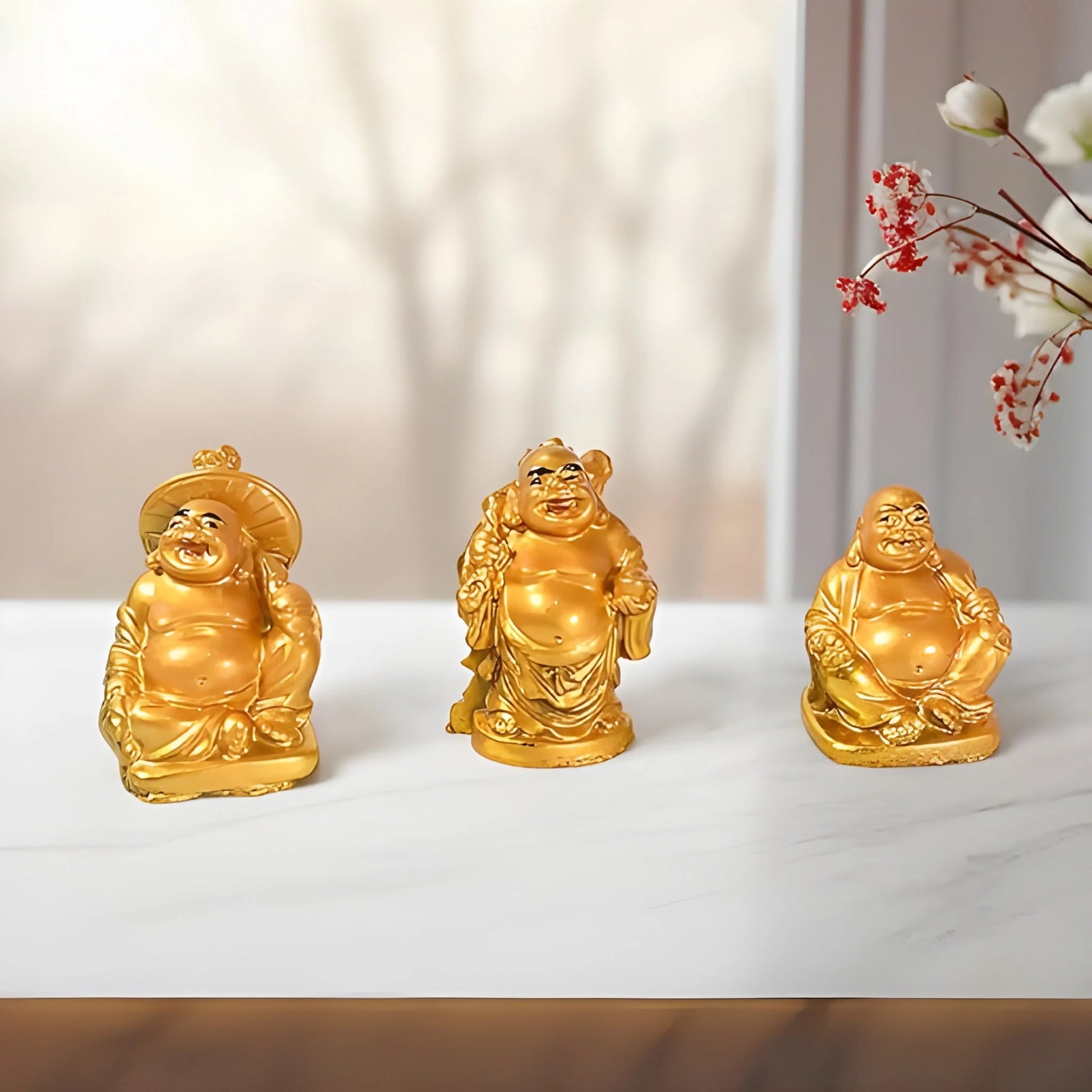Best golden laughing buddha set of six pieces statue - home & garden | 2025 | fast shipping