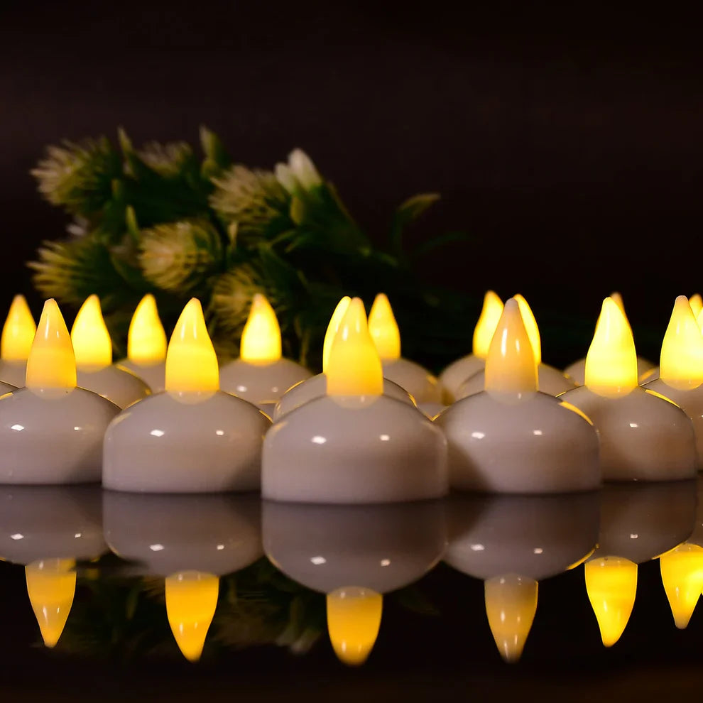 Best flameless floating tea lights (24 pc) - candles | 2025 | fast shipping
