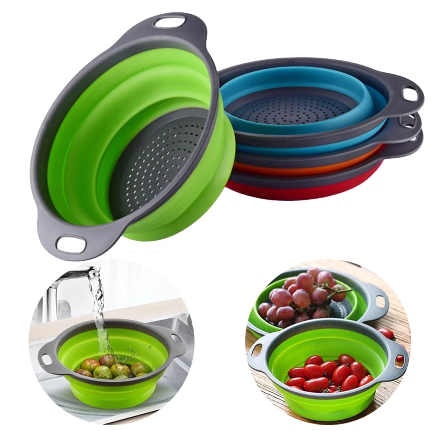 Best foldable round silicone strainer - strainers | 2025 | fast shipping
