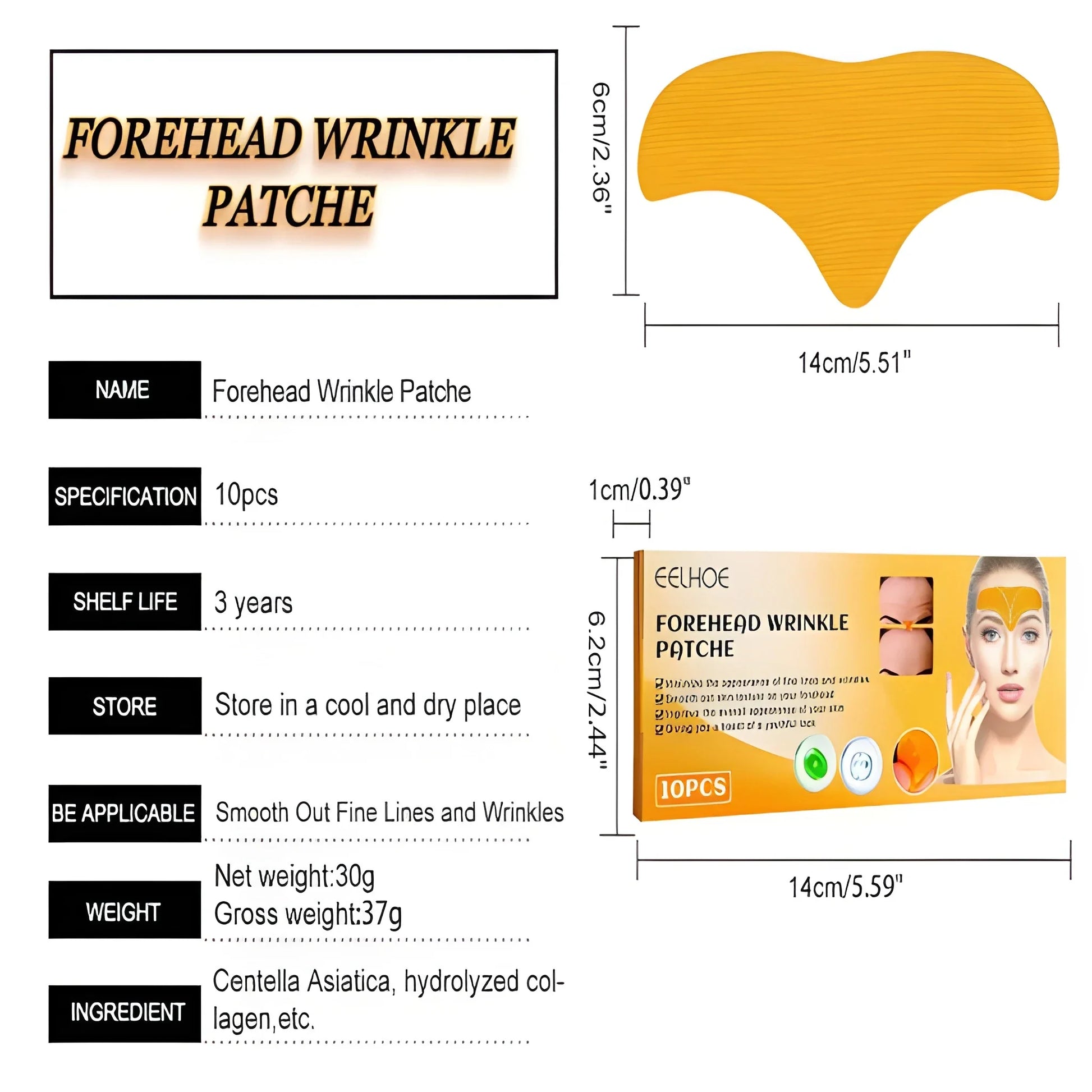 Forehead Wrinkle Smoothing Patches - Health Care