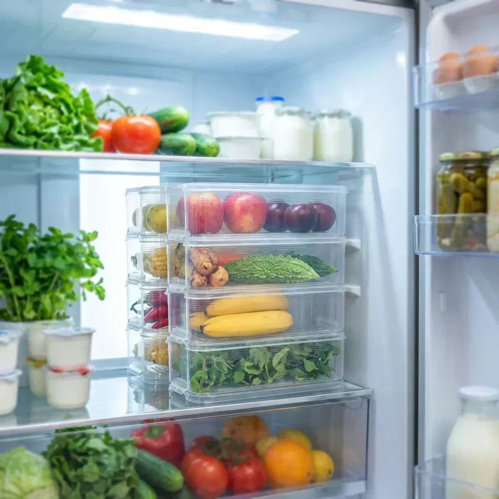 Best fridge organizer with lid stackable 3pcs - food storage containers | 2026 | fast shipping