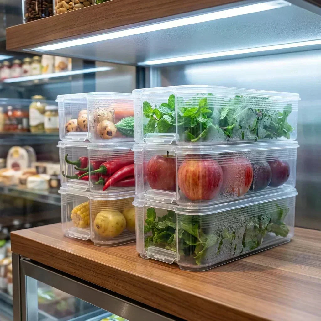 Best fridge organizer with lid stackable 3pcs - food storage containers | 2026 | fast shipping