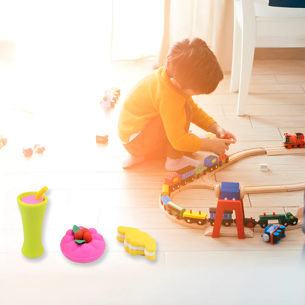 Best fruit shape erasers set - column stands | 2025 | fast shipping