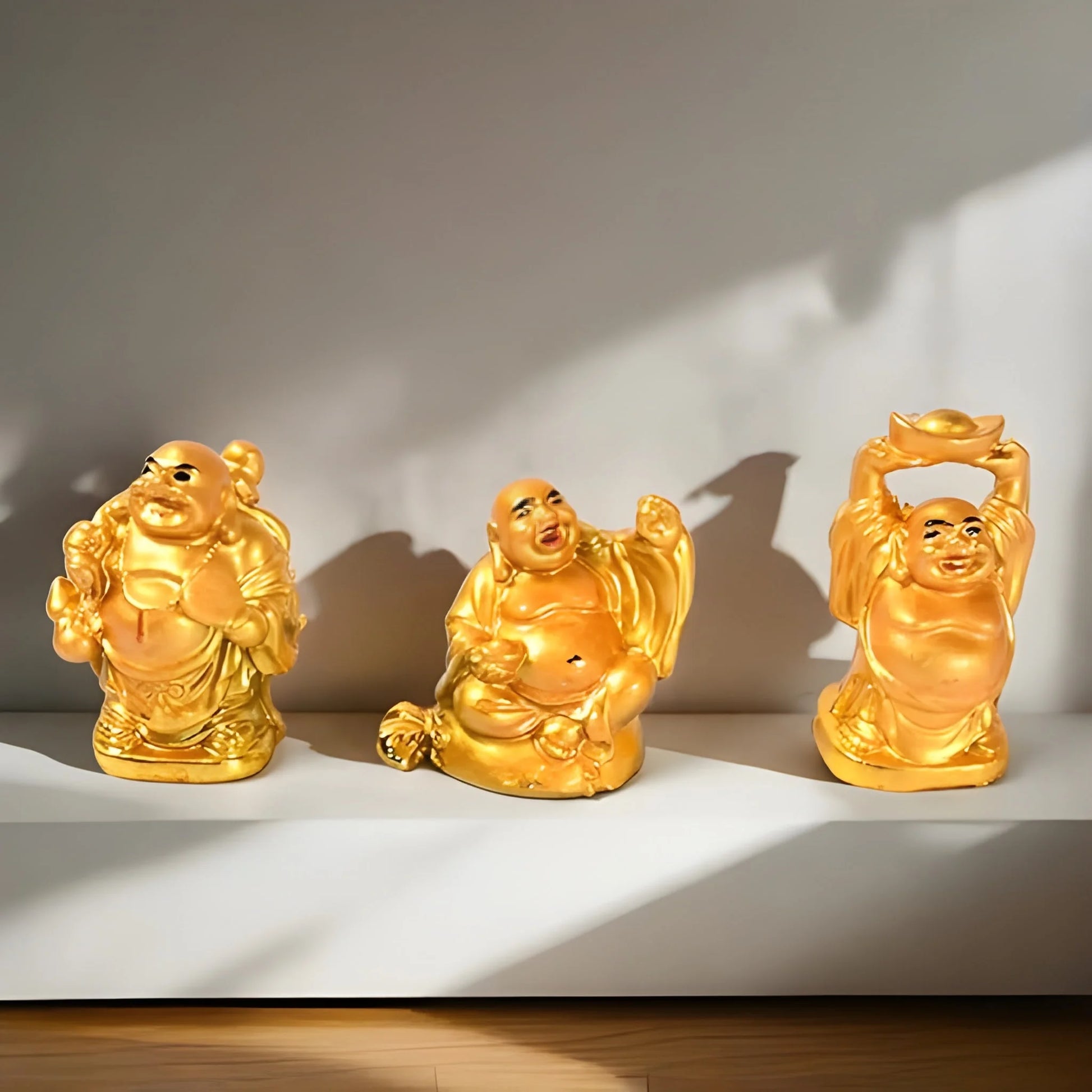 Best golden laughing buddha set of six pieces statue - home & garden | 2025 | fast shipping